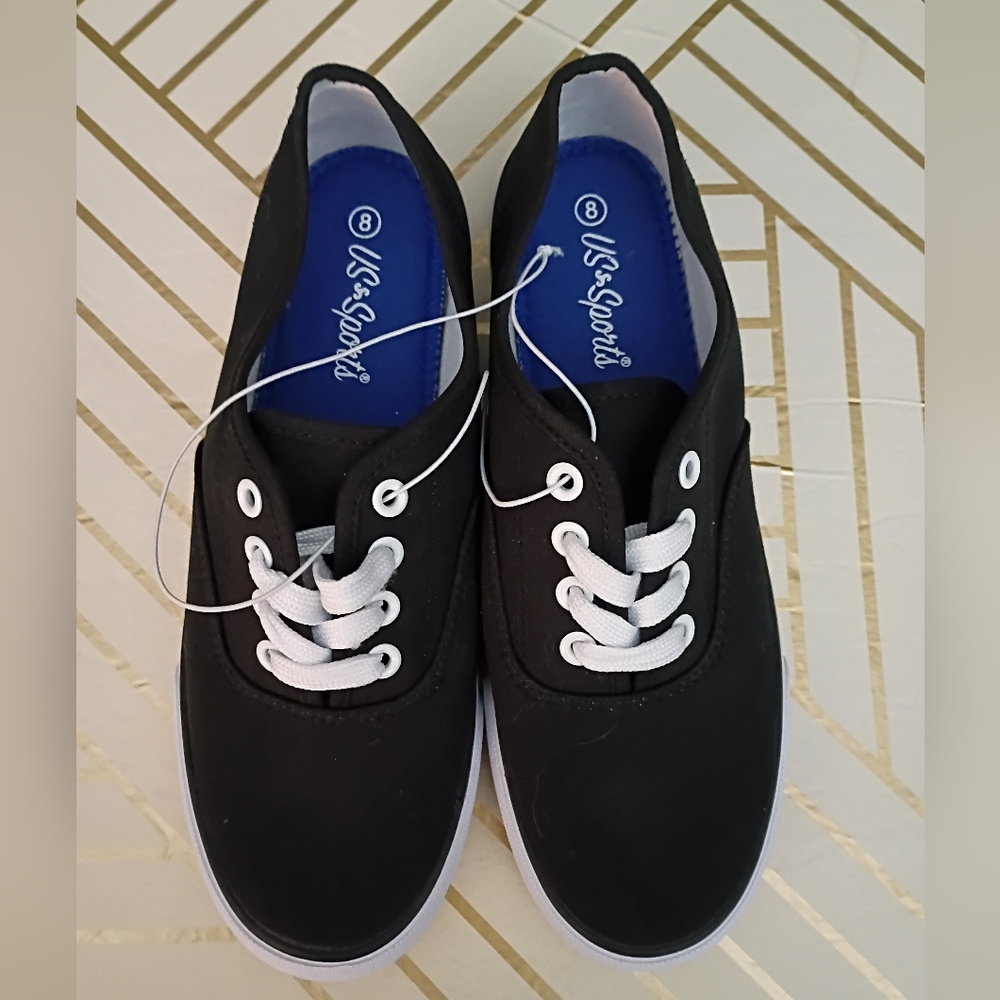 Black Canvas Sneakers by US Sports